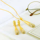 Trendy Fashion Jewelry Set for Women: Necklace & Earrings - Weddings & Parties - Free Delivery Worldwide only at Flexi Africa